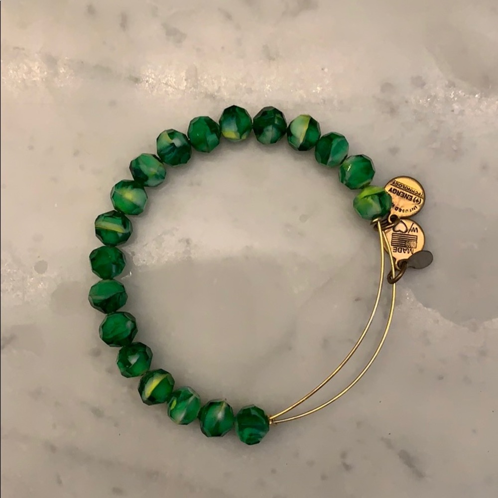 Alex and ani green bead bracelet